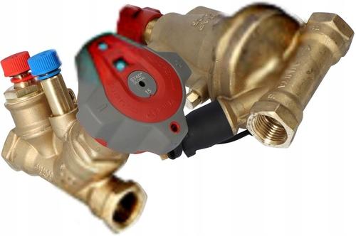 Zestaw zawór równoważący STAD PN16/ regulator różnicy ciśnień STAP DN 15, z