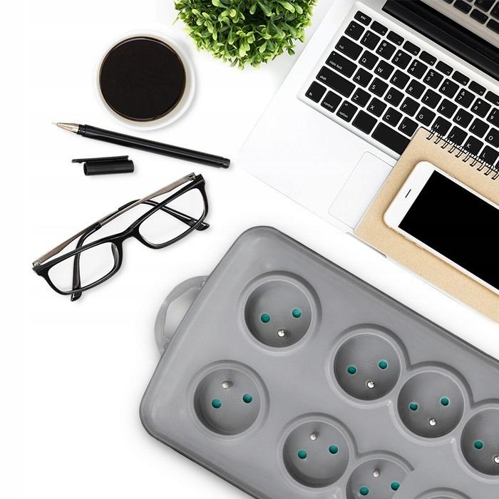 QOLTEC Listwa antyprzepięciowa Quick Switch 8 gniazd 2.5m