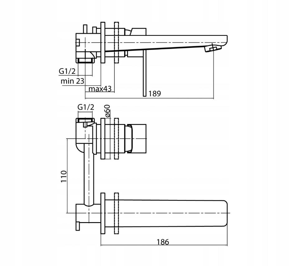 Bateria umywalkowa Valvex Loft podtynkowa chrom