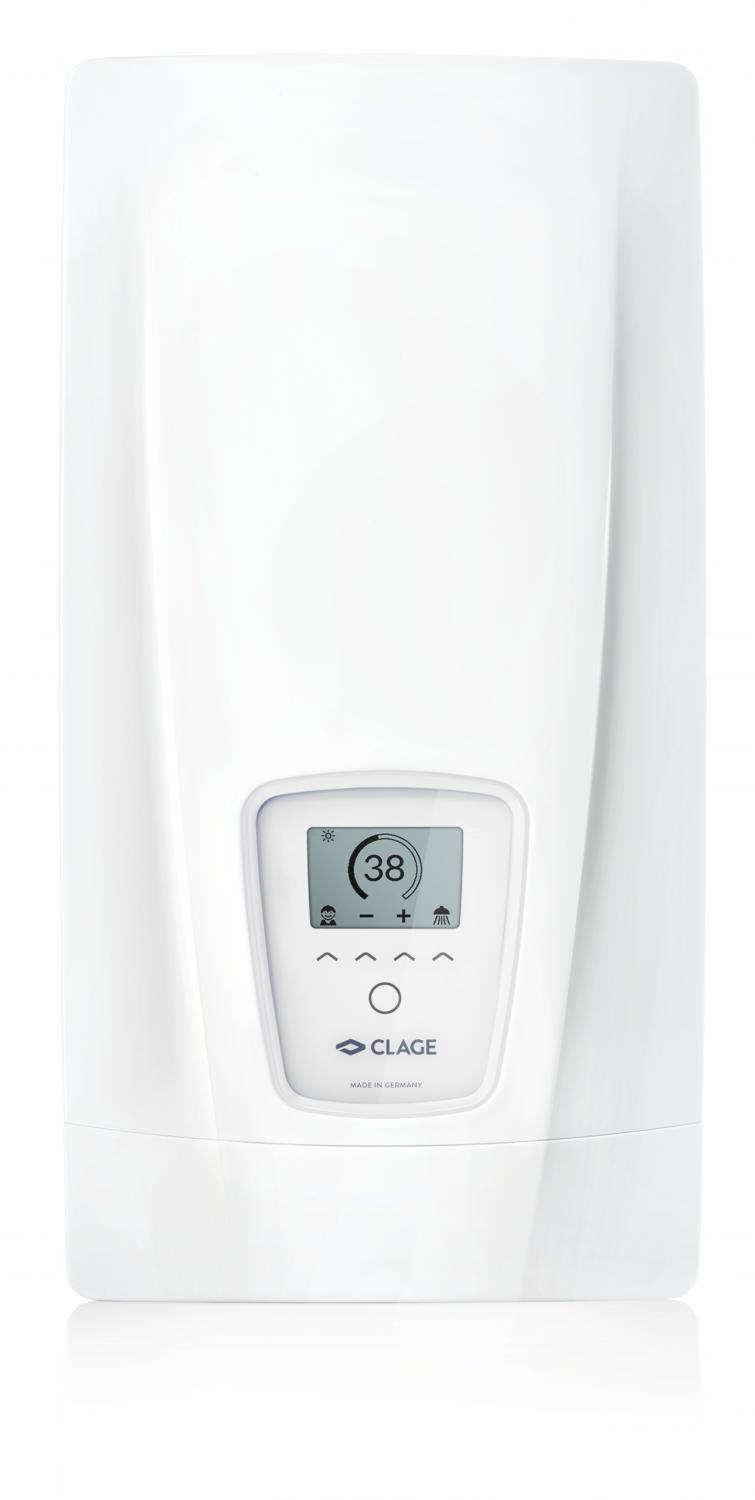 Kompaktowy e-podgrzewacz wody CLAGE DEX Next 18-27 kW 400V 48h