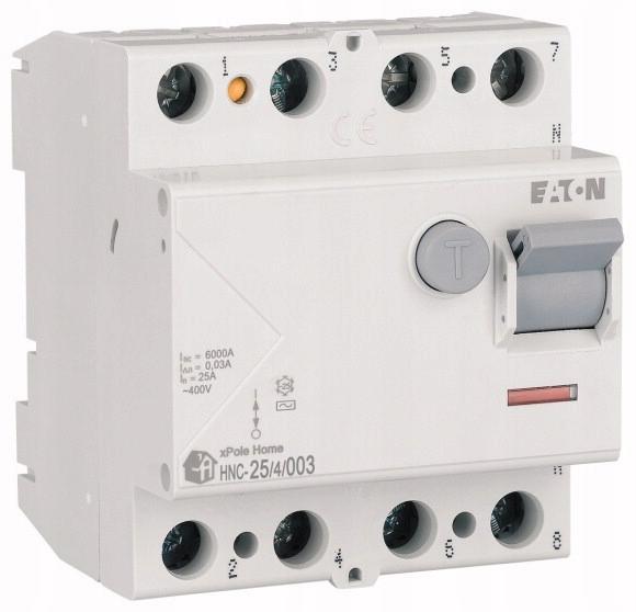 EATON Wyłącznik różnicowoprądowy 6kA typ AC HNC-25/4/003
