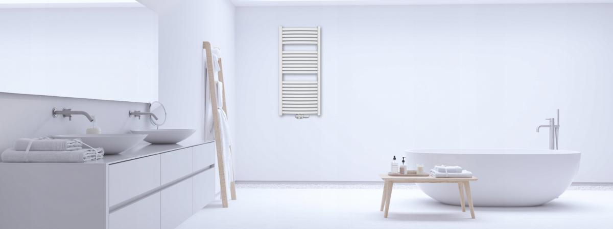 GRZEJNIK ŁAZ. 540X1200 + KPL. DUOPLEX + MASKOWNICA PODW. - BIAŁY