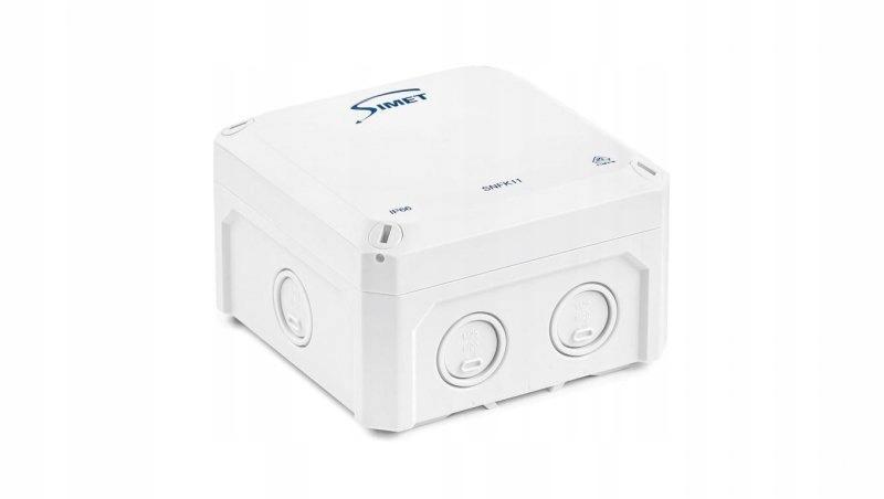 SIMET Puszka instalacyjna naścienna SNFK11, 110x110x67, IP66 biały