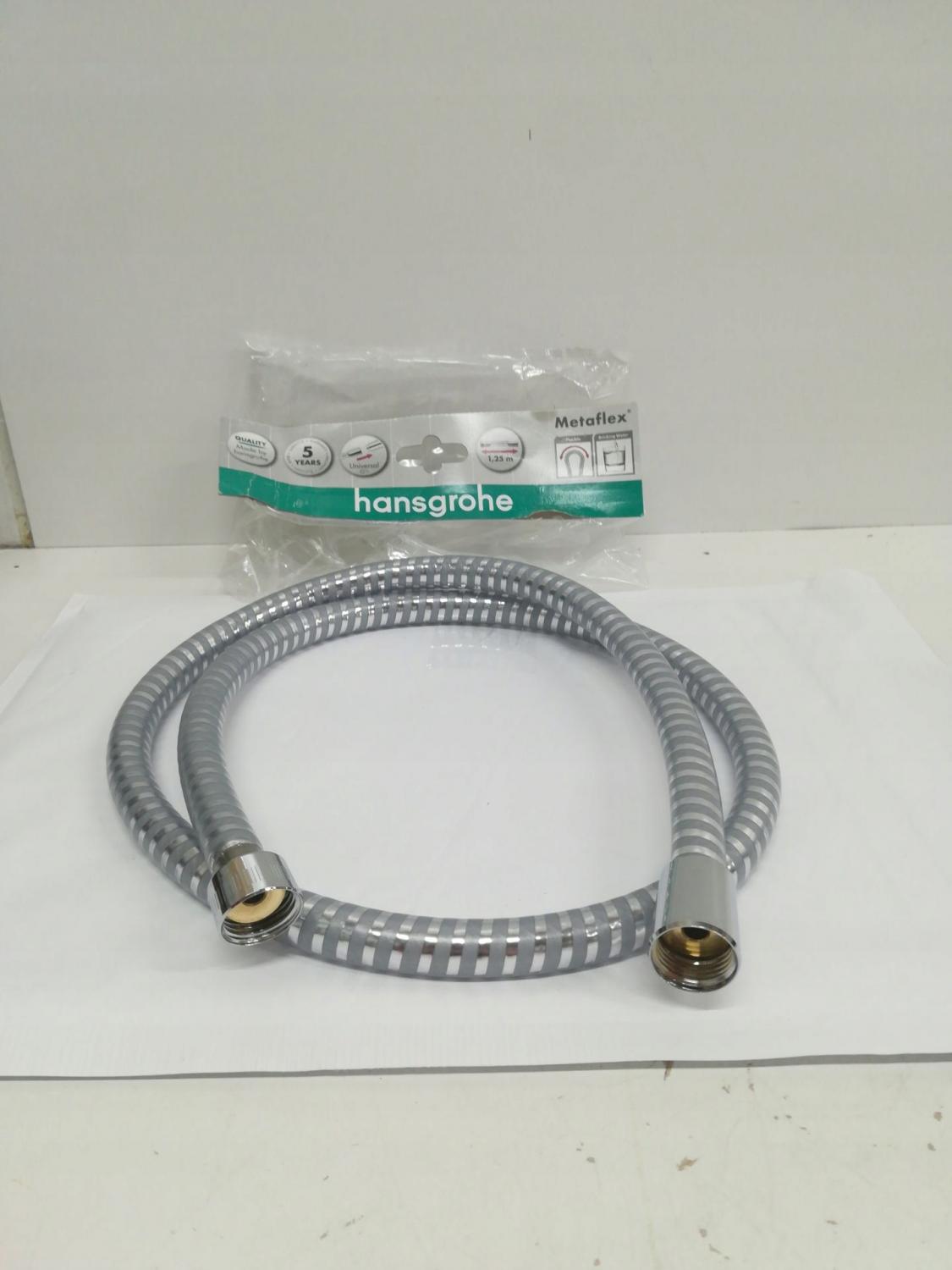 Wąż prysznicowy Hansgrohe Metaflex z imitacją powierzchni metalicznej, 1,25