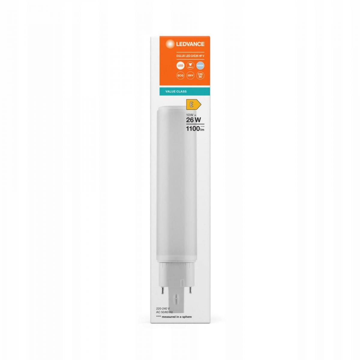 LEDVANCE Lampa LED DULUX D HF E26 10W 840 G24Q-3 -LEDVANCE