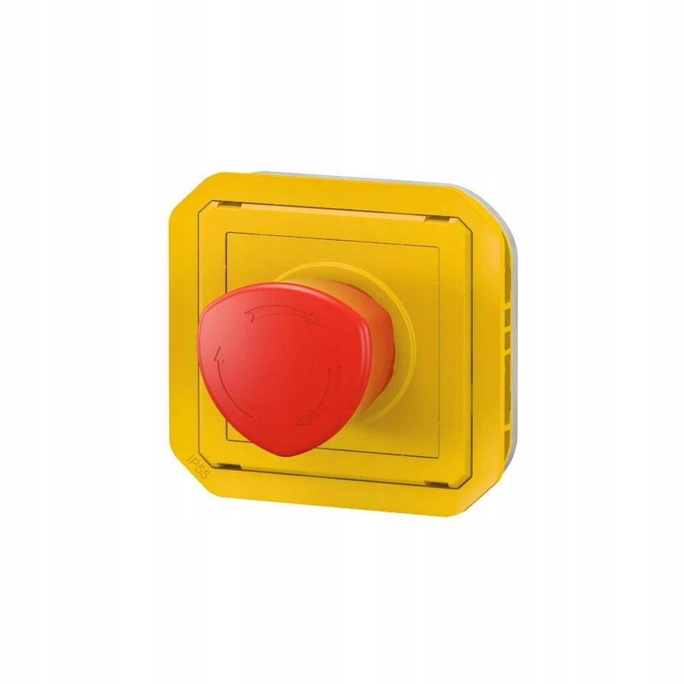 Przycisk włączenia awaryjnego obrotowy, mechanizm 3A-250V~ żółty, NOWE PLEX