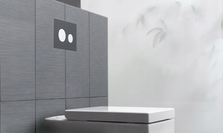 Przycisk spłukujący TECE loop podwójny do WC szkło biały 220x150x11 mm