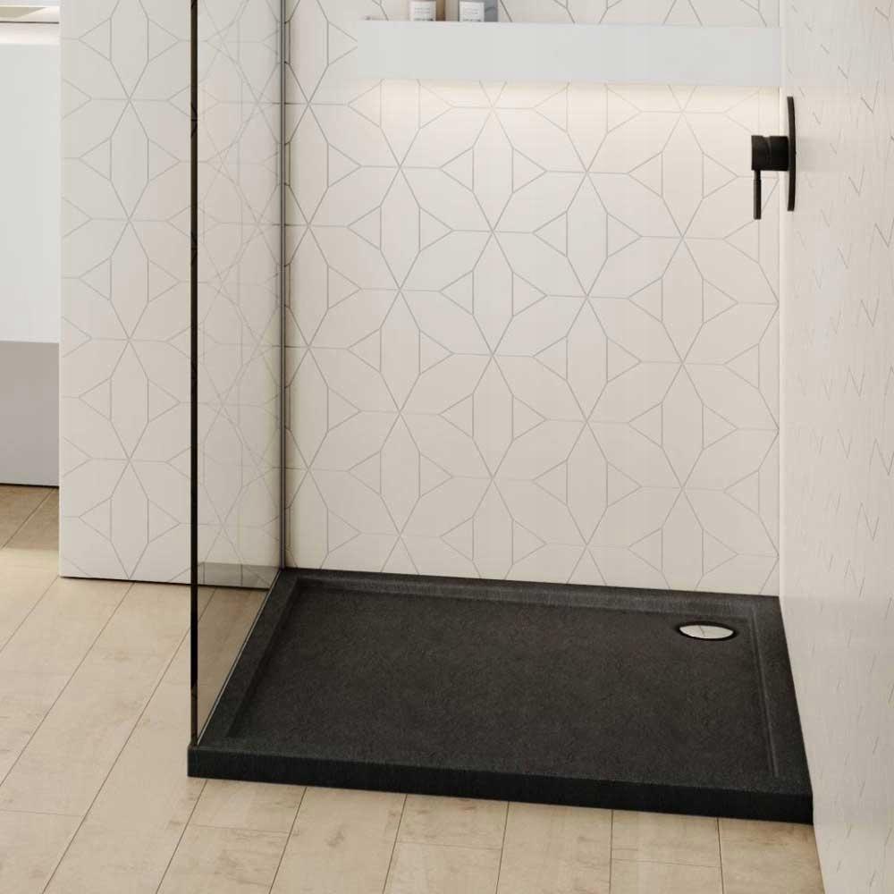 SCHEDPOL Brodzik akrylowy Caspar New Standard Plus Black Stone 90x90x4,5