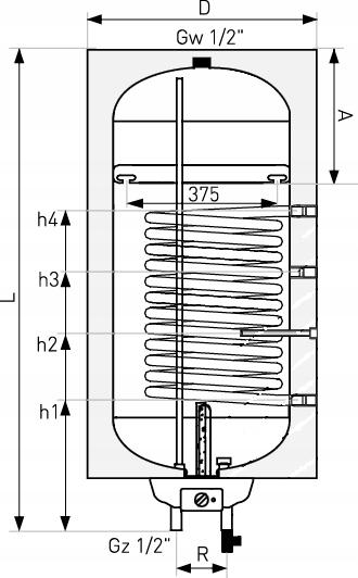 Wymiennik wiszący GALMET NEPTUN2 Kombi 80L Lewy 48h