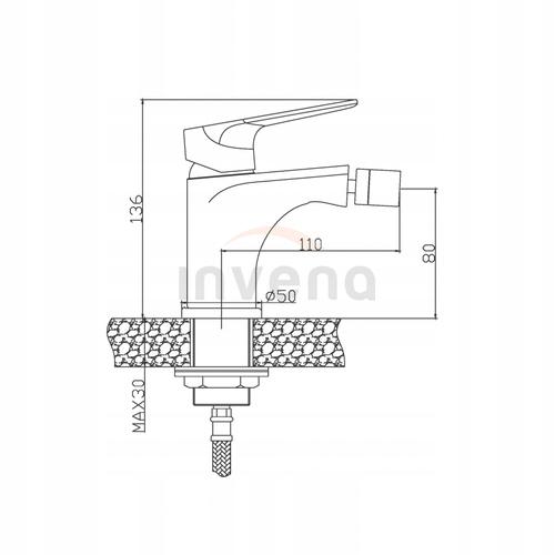 Bateria bidetowa INVENA DOKOS CHROM 48h