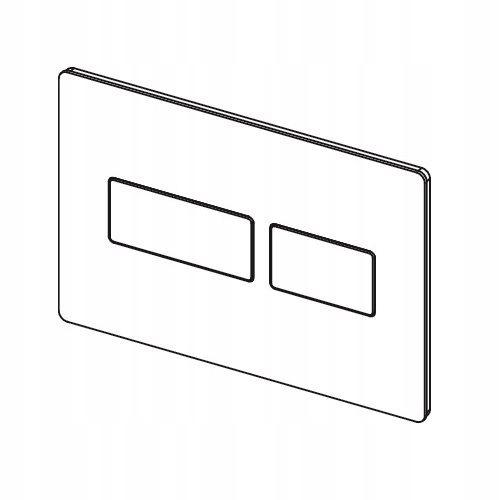 Przycisk spłukujący TECE solid podwójny do WC metalowy chrom połysk
