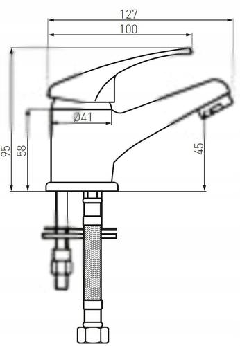 FERRO Bateria umywalkowa Basic stojąca, chrom