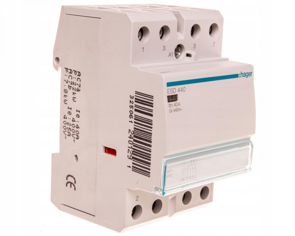 HAGER Stycznik 24VAC 4NO 40A AC-7a/b