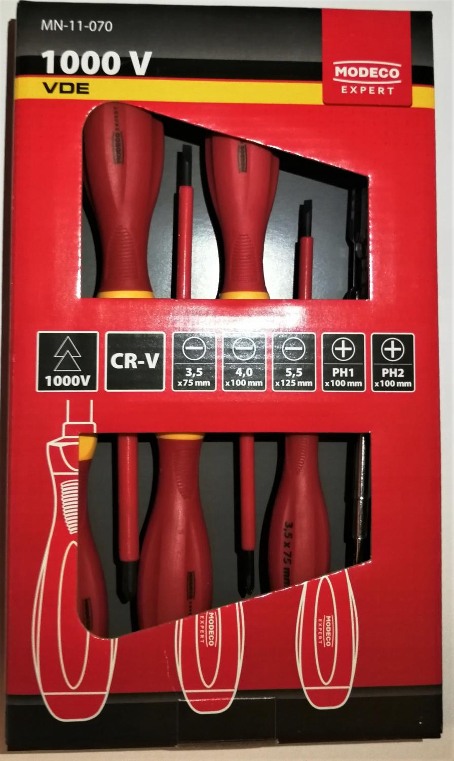 KPL. WKRĘTAKÓW IZOLOWANYCH 6 SZT. 1000V VDE [EXPERT]