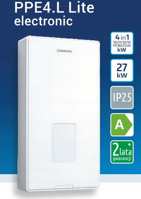 KOSPEL Elektryczny przepływowy podgrzewacz wody 9 - 15 kW trójfazowy 48h