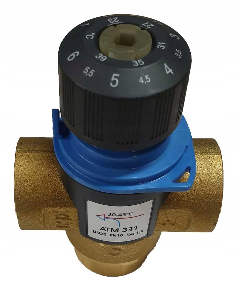 Zawór mieszający termostatyczny ATM 331 DN 20 3/4 GW 10 bar Kvs 1.6 20-43°C