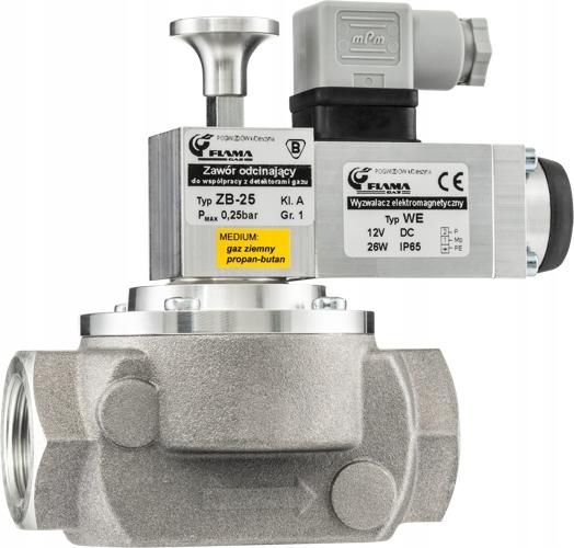 GAZEX Zawór grzybkowy ZB-50 zawór grzybkowy, gwint 2, cewka 12V