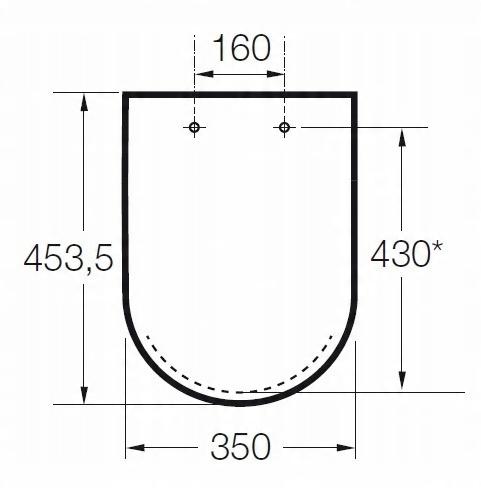 Deska WC GAP SQUARE Wolnoopadająca Duroplast Biały ROCA[7]