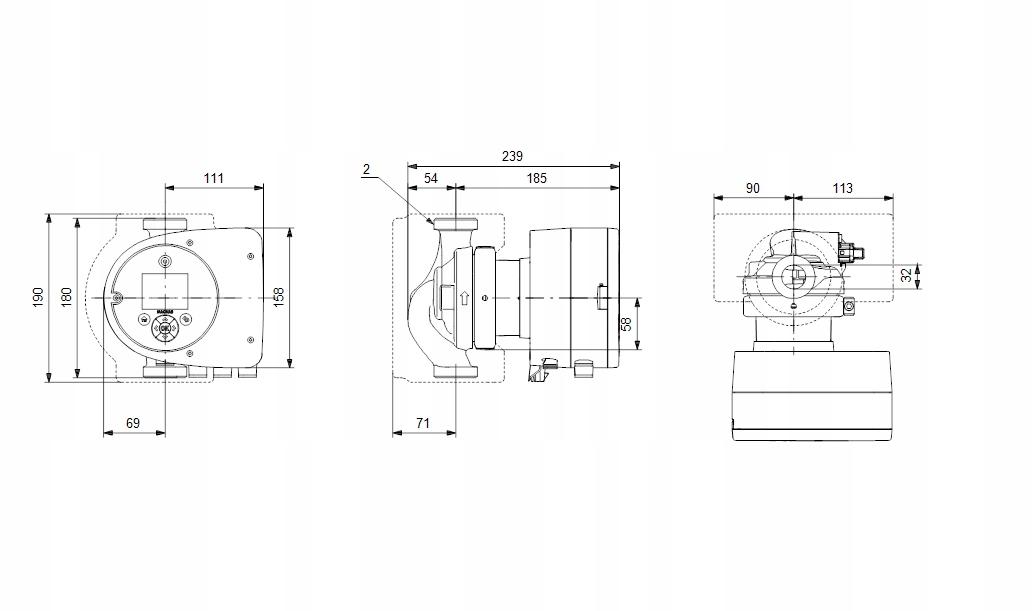Pompa obiegowa GRUNDFOS Magna3 180 32-60 230V PN10 48h