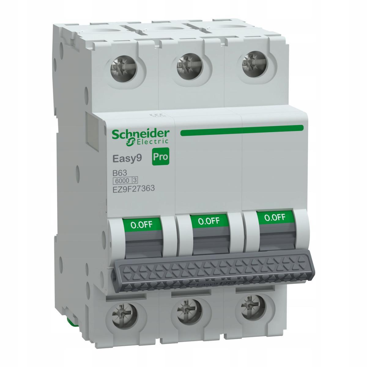 Wyłącznik nadprądowy Easy9 Pro EZ9F-B63-3 B 63A 3-biegunowy