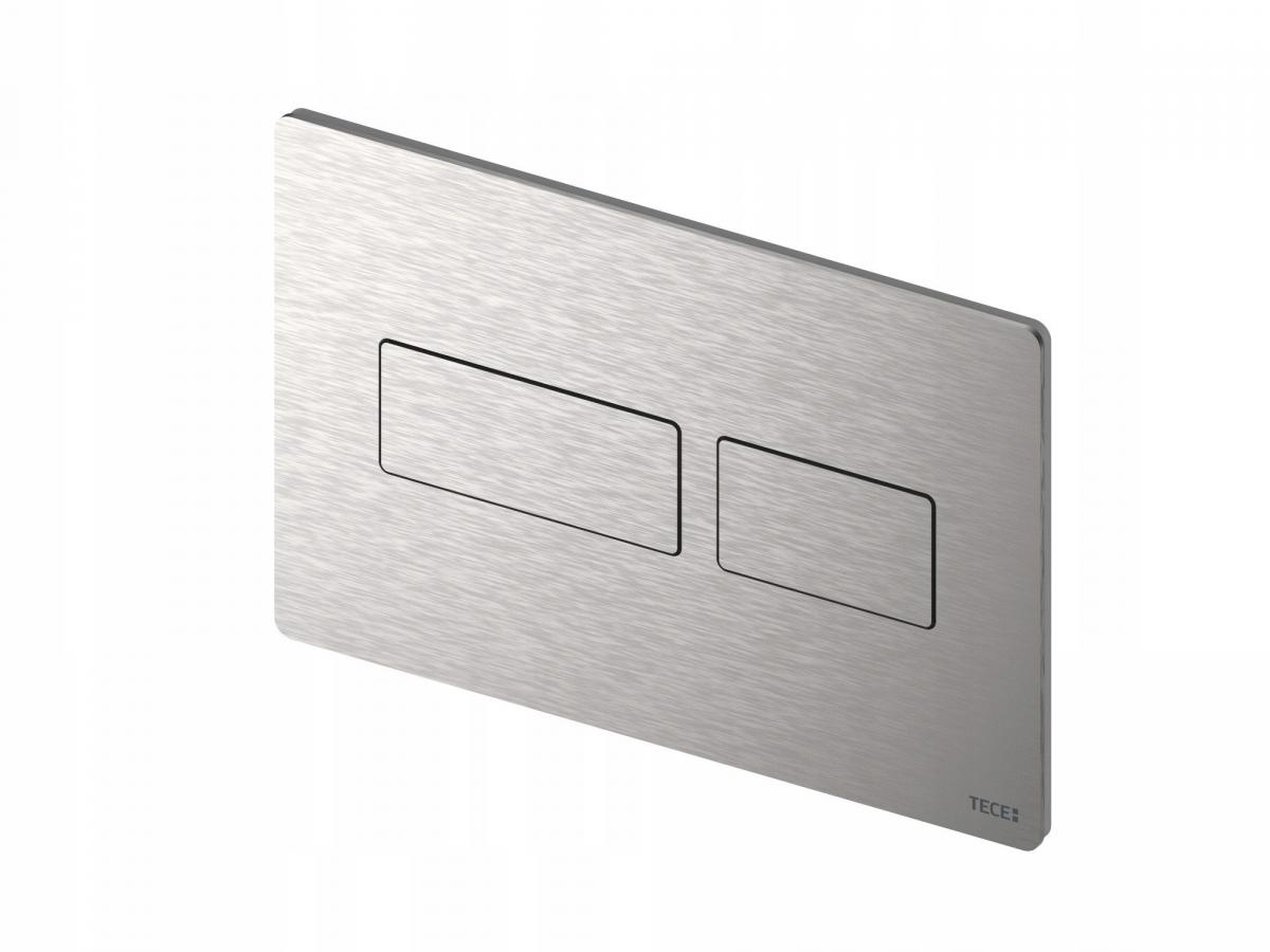 Przycisk spłukujący TECE solid podwójny do WC metal stal nierdzewna szczot