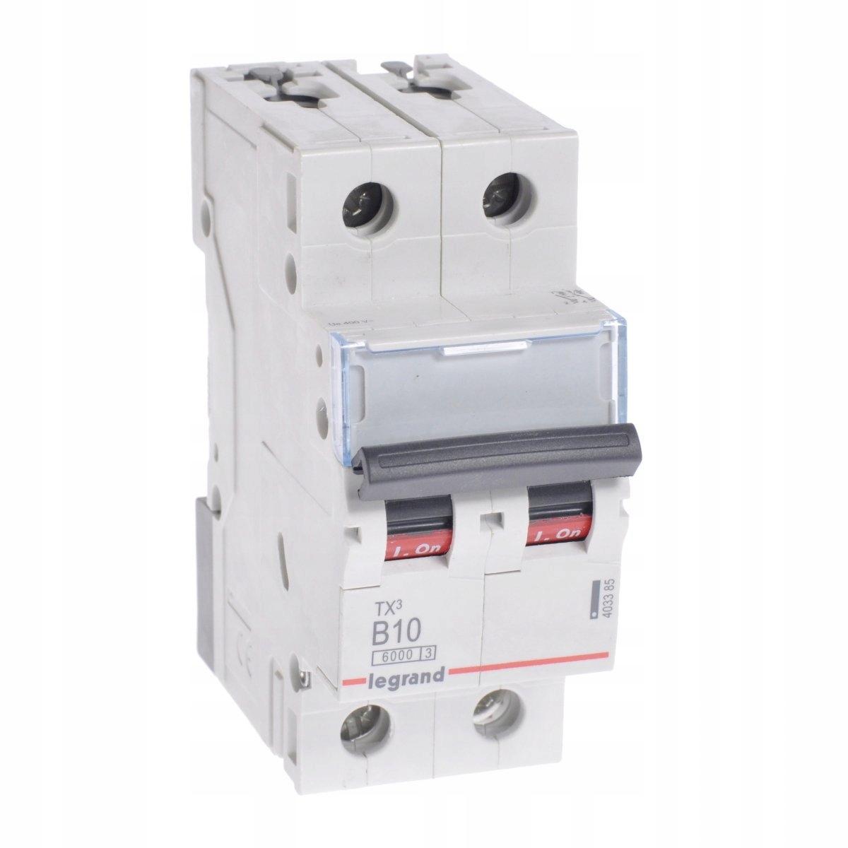 LEGRAND Wyłącznik nadprądowy S 302 2P B 10A 6000A TX3