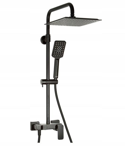 Zestaw prysznicowy Loft Black z baterią prysznicową