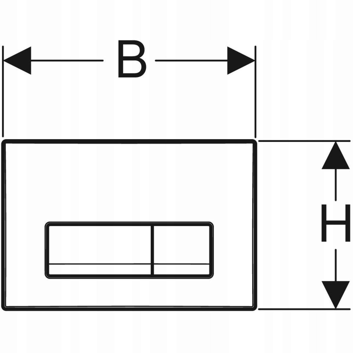 Przycisk uruchamiający GEBERIT Delta50 prostokątny przedni chrom błyszczący