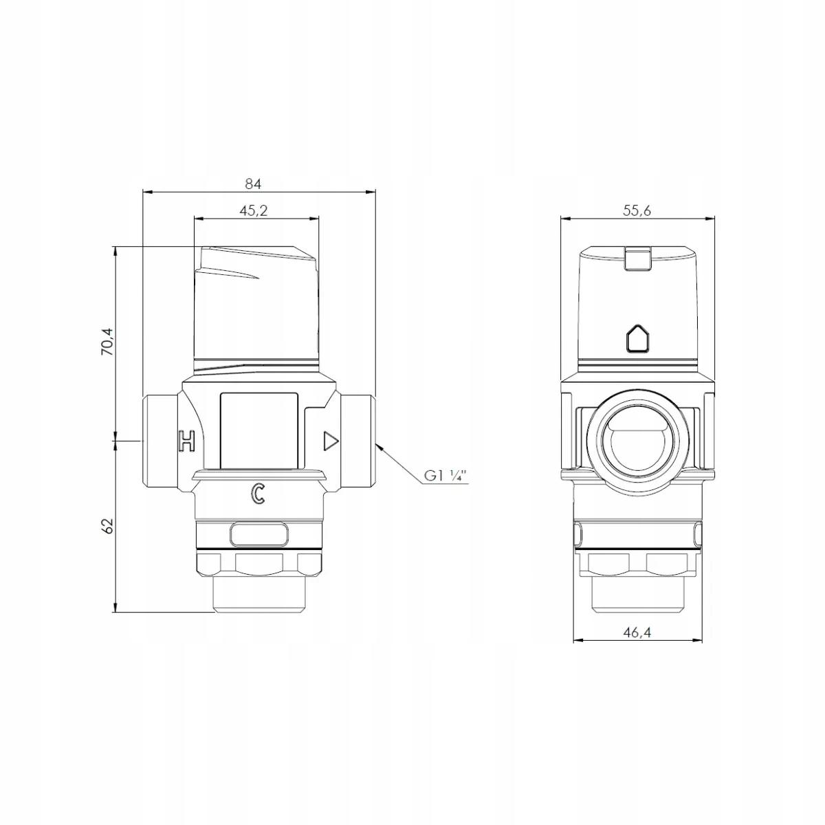Termo. zawór mieszający Afriso ATM 883 G1 1/4' 48h