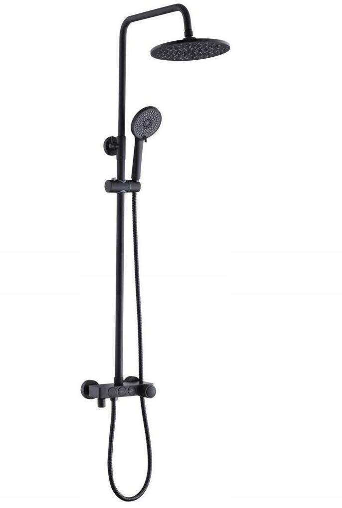 DECOR BLACK Kolumna natryskowa z baterią natryskową