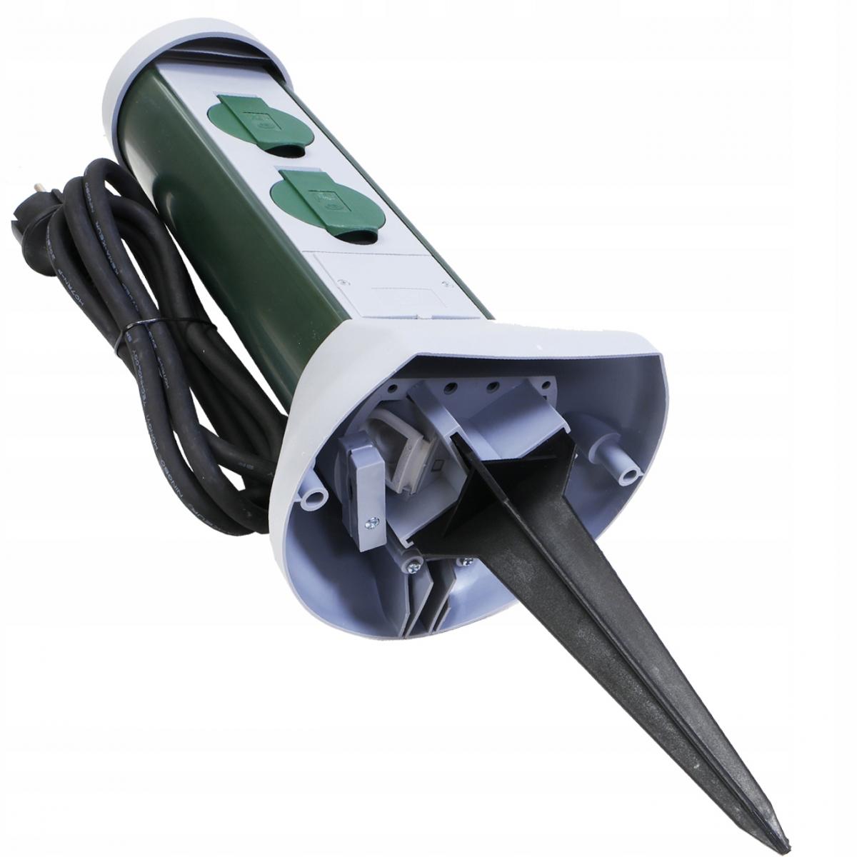 PCE Słupek ogrodowy 2xGS 16A 3p 230V, IP44 2mb OWY 3x1mm2