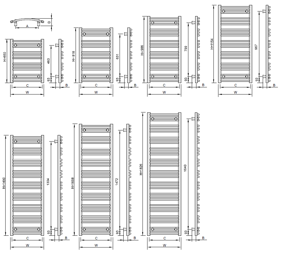 Grzejnik ENIX DT 818x500 łazienkowy WYSYŁKA 48h