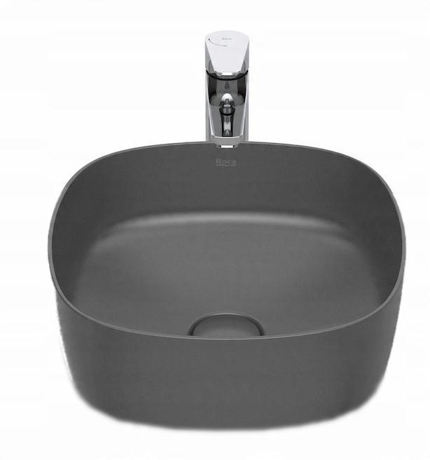 Umywalka nablatowa INSPIRA Soft 37x37cm, b/otw., b/przel. Onyx ROCA