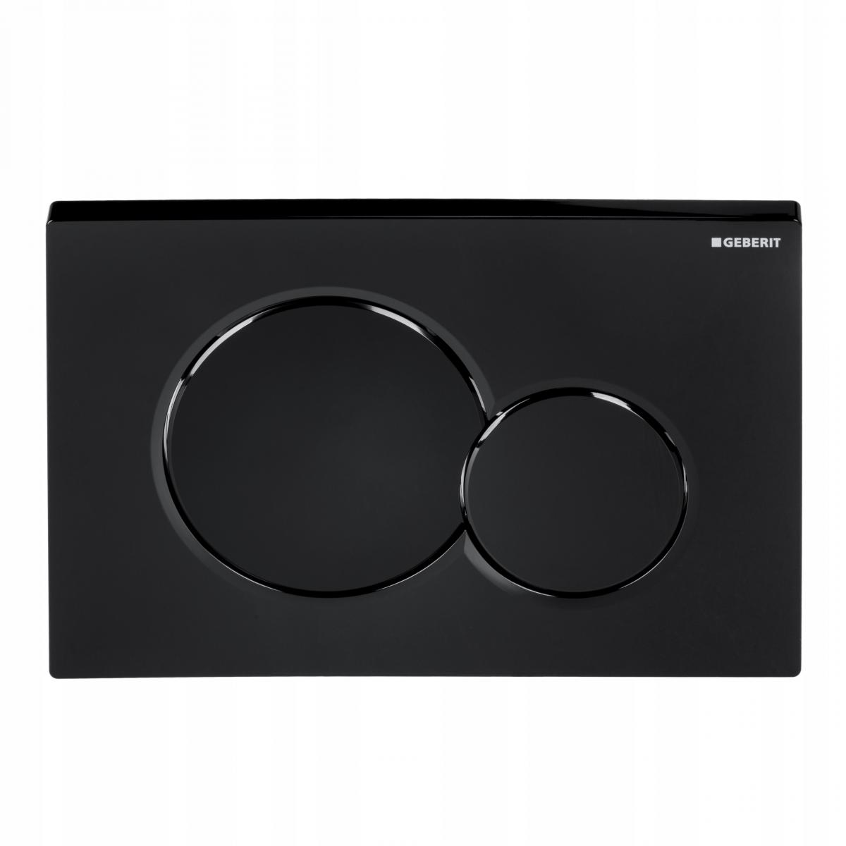 Przycisk uruchamiający GEBERIT Sigma20 okrągły przedni czarny/czarny mat/cz