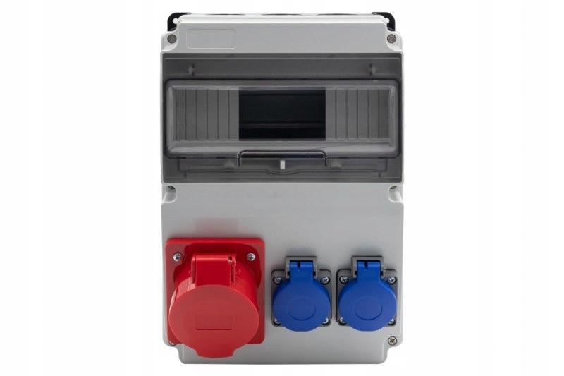 Rozdzielnica LAGO 10M BICOLOR - gniazda 32A 5p, 2x230V, 10 modułów, kolor c