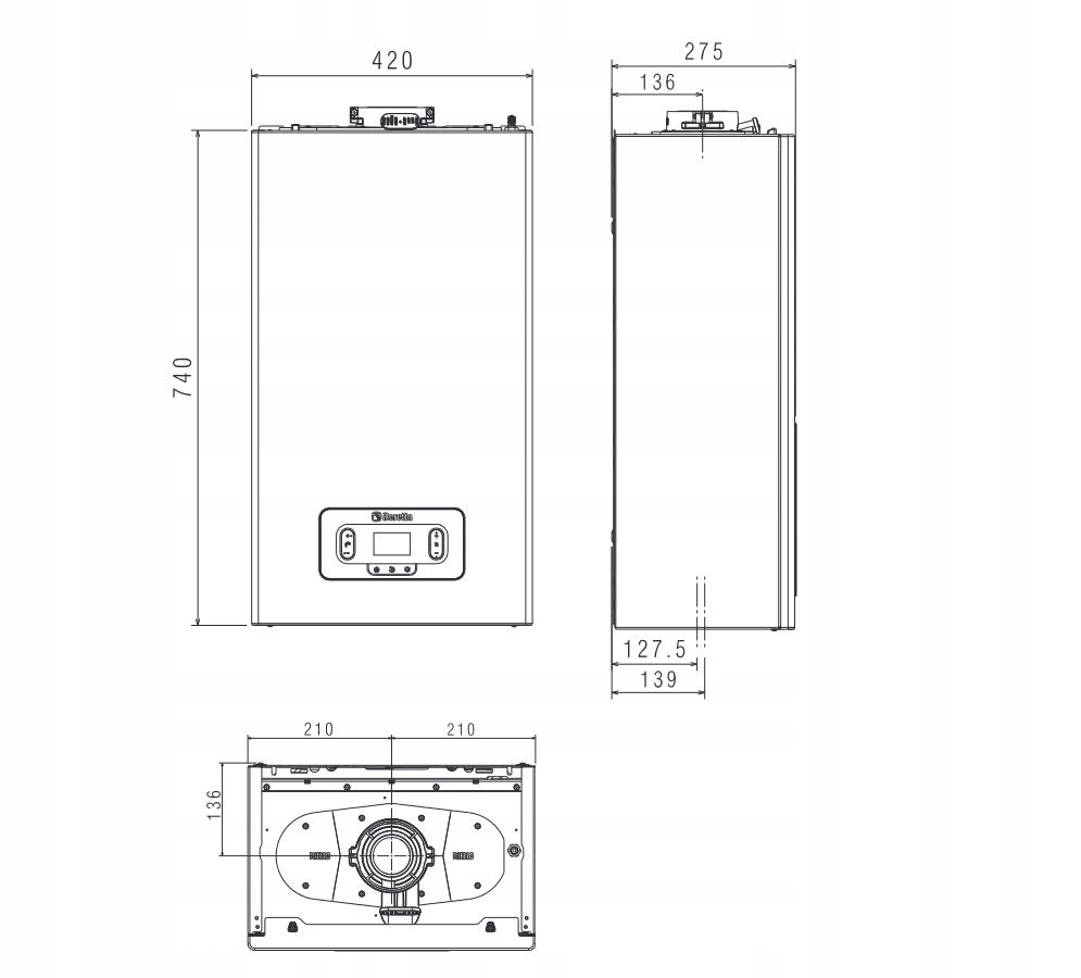 Kocioł kondensacyjny gazowy MYNUTE EVO-X 25 C dwufunkcyjny