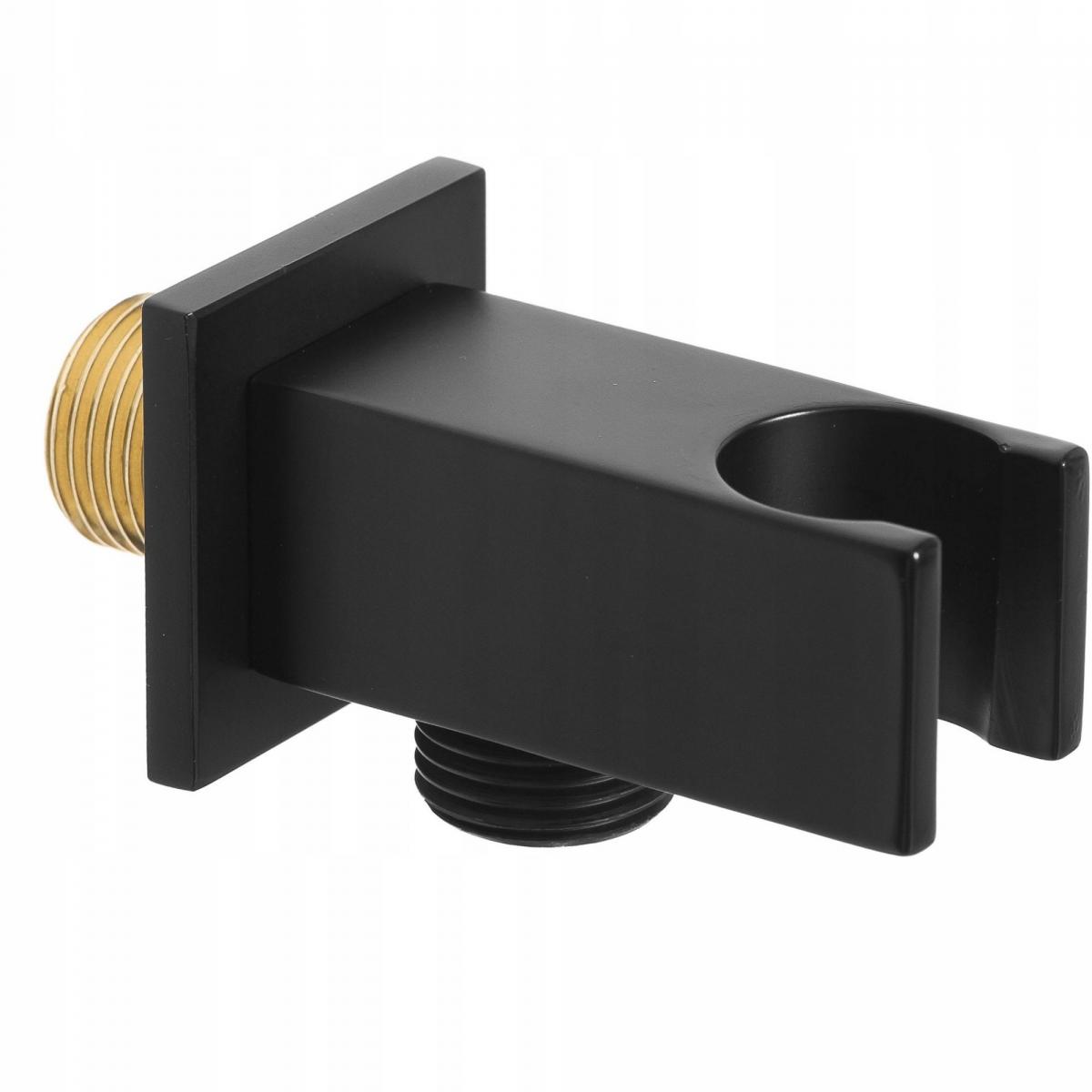 INVENA PRZYŁĄCZE Z UCHWYTEM NA SŁUCHAWKĘ KWADRATOWE, CZARNE