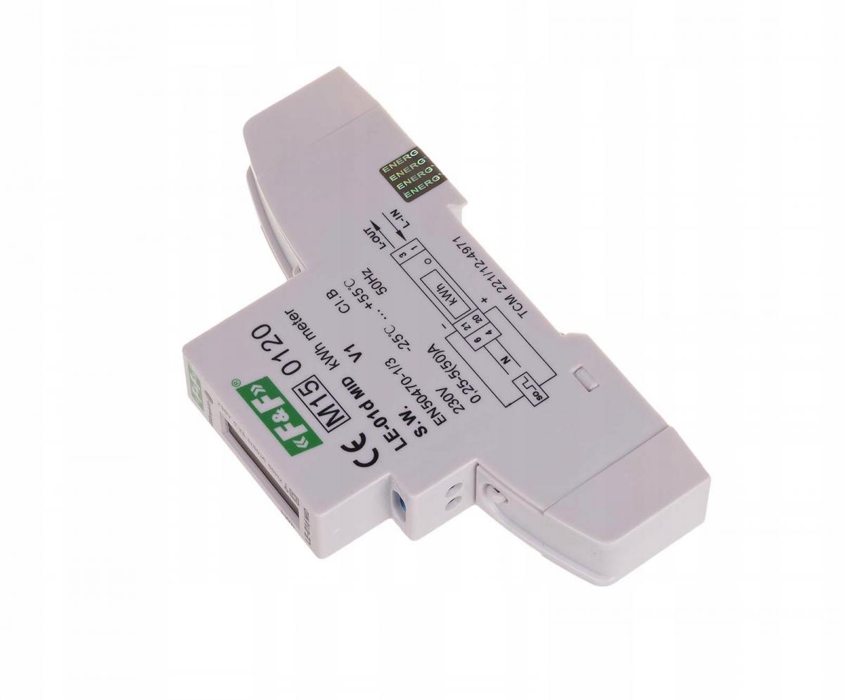 Licznik energii elektrycznej LE-01d - jednofazowy, wyświetlacz LCD, kl.1, 5