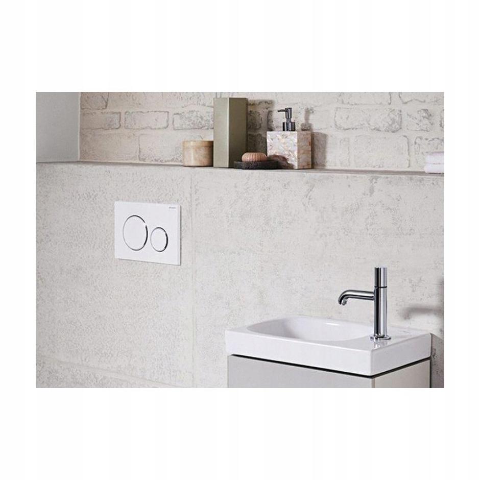 Przycisk uruchamiający GEBERIT Sigma20 okrągły przedni biały/biały mat/biał