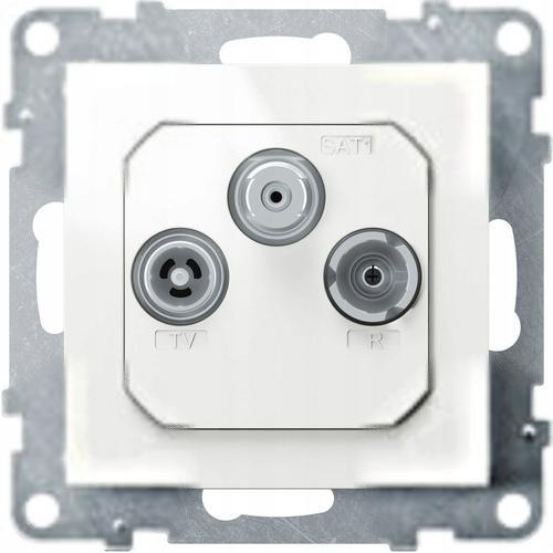 LEGRAND Gniazdo TV-R-SAT - końcowe - FM + DAB - 1.5 dB, BIAŁY SUNO