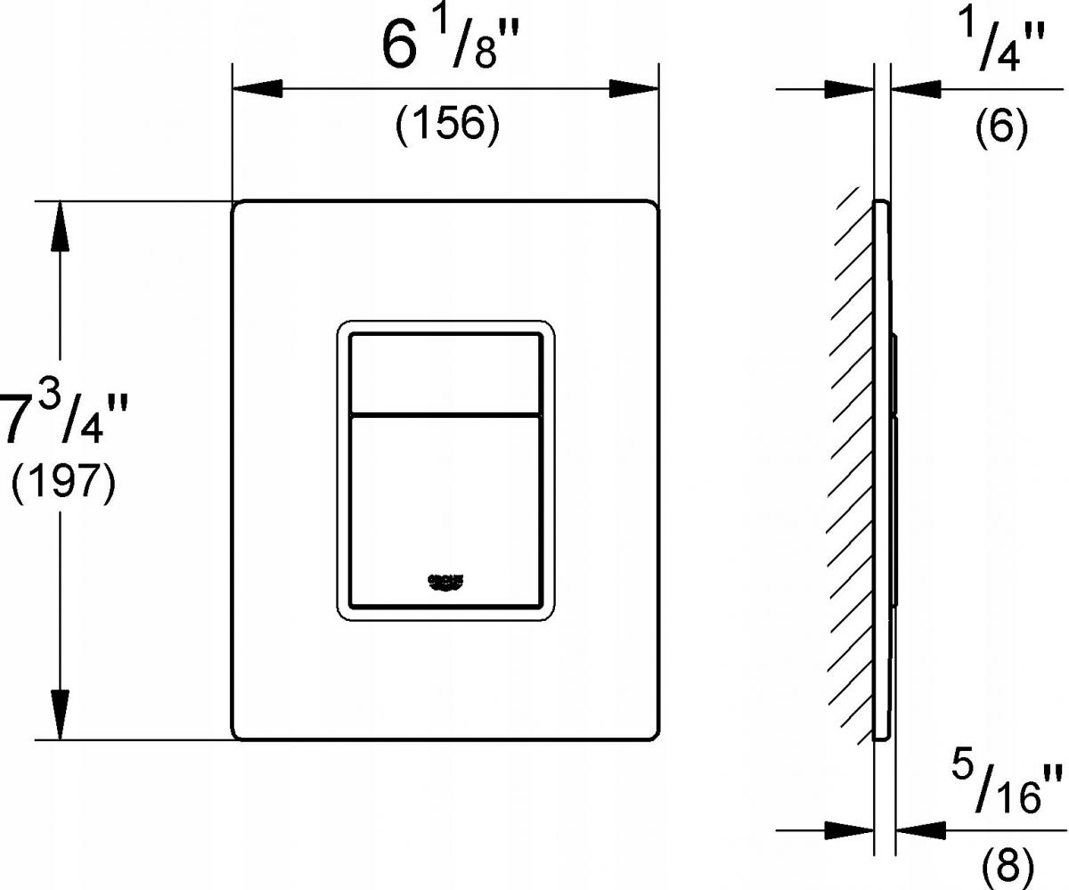 Przycisk uruchamiający GROHE Skate Cosmopolitan szkło aksamitna czerń