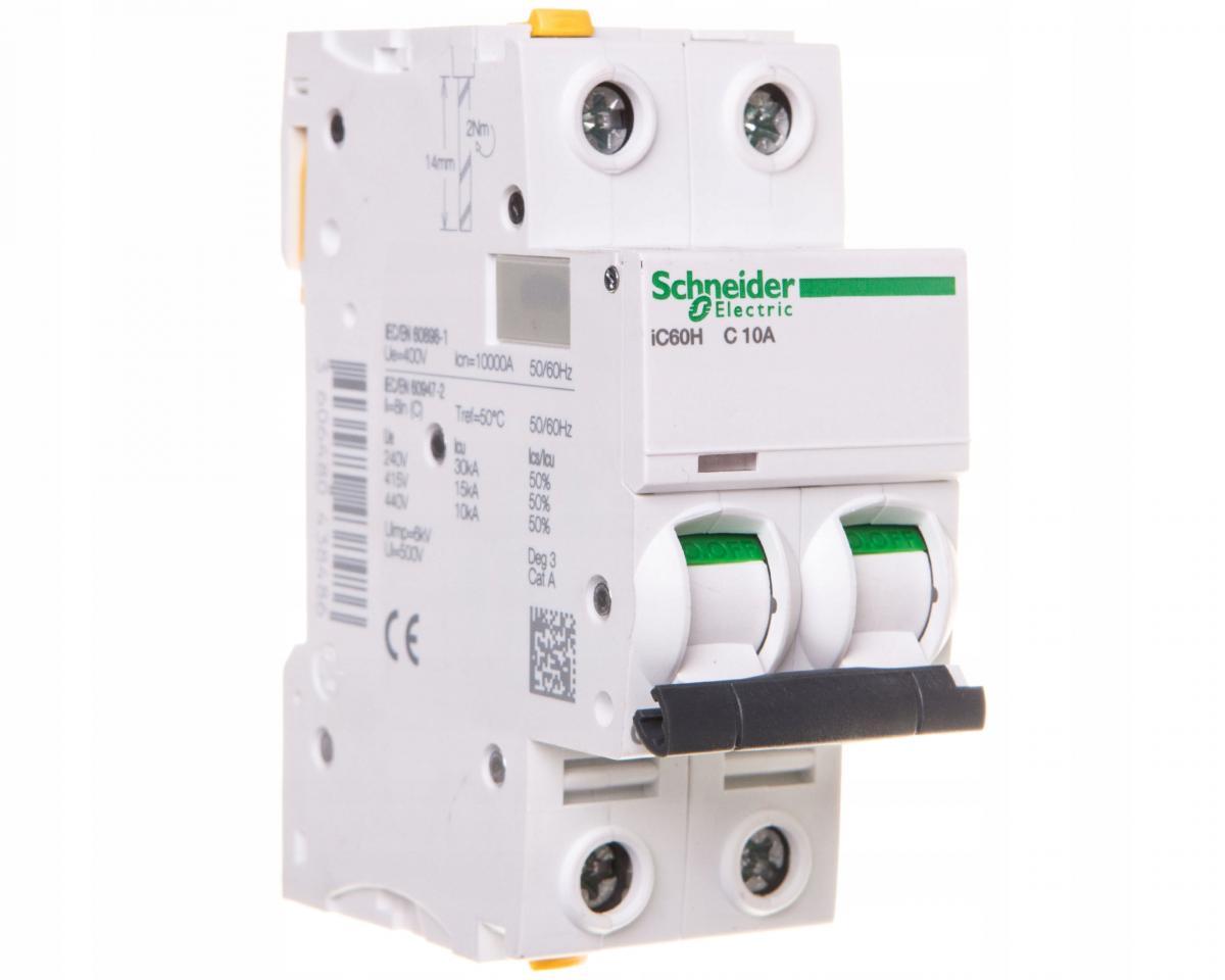 SCHNEIDER ELECTRIC Wyłącznik nadprądowy iC60H-C10-2 C 10A 2-biegunowy