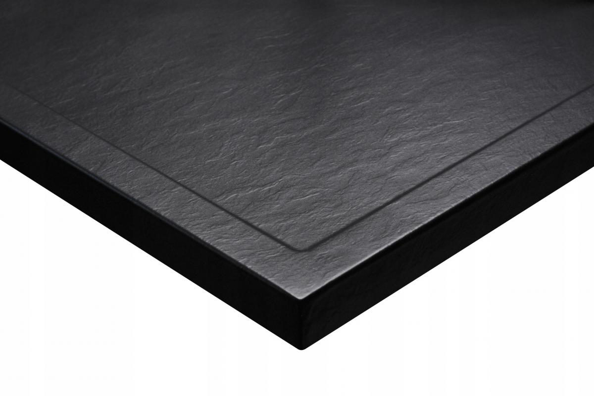 SCHEDPOL Brodzik akrylowy Caspar New Standard Plus Black Stone 80x120x4,5cm