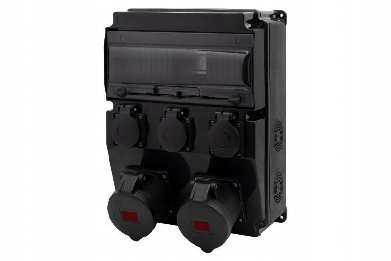 Rozdzielnica CAJA 12M SCENIC - gniazda proste 16A 5p, 32A 5p, 3x230V, 12 mo