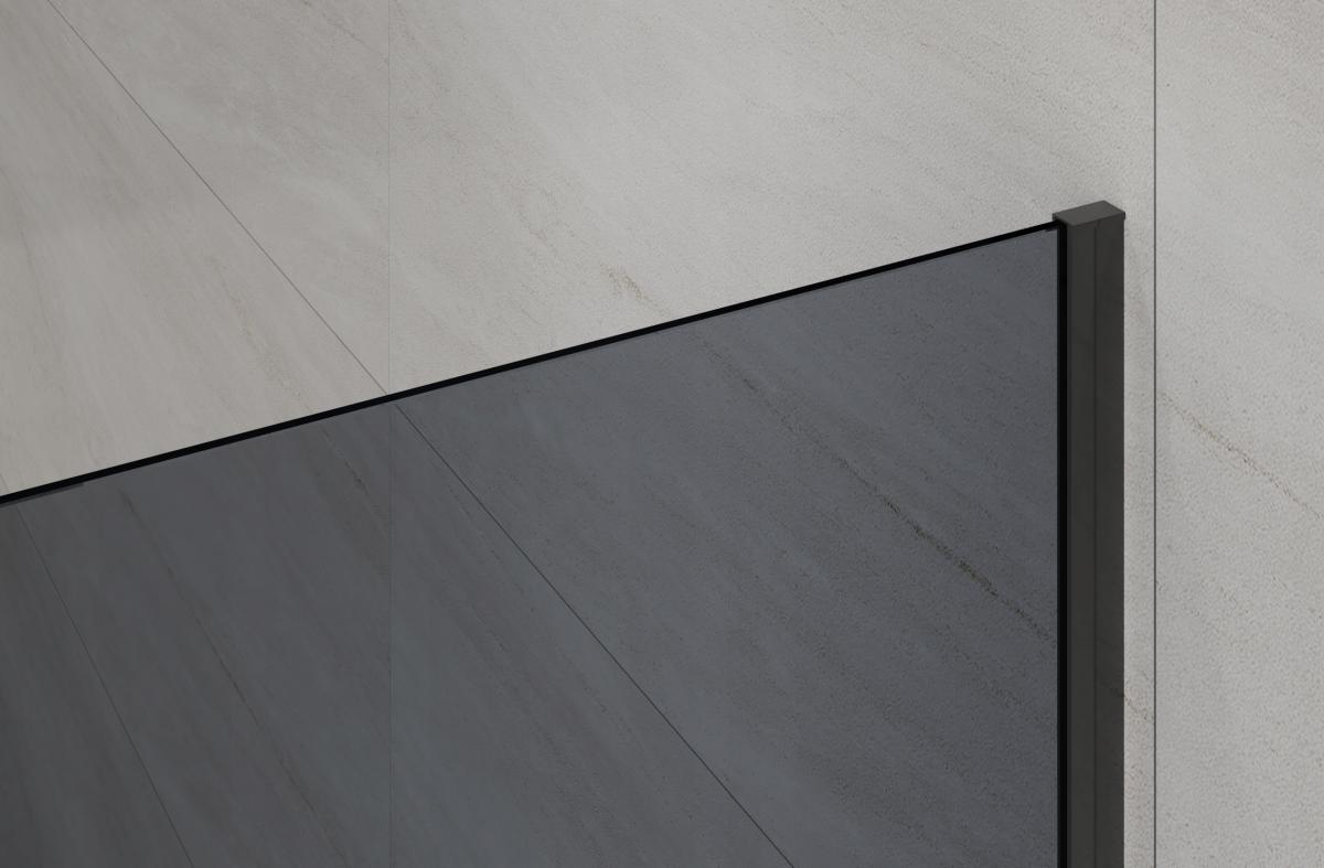 INVENA KABINA WALK-IN II TREND 110X200CM GRAFIT 8MM SHINY-GLASS CZARNY