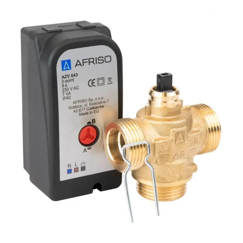 Zawór strefowy AFRISO 3-drogowy AZV 643 DN20 1664300 Gz1 48h