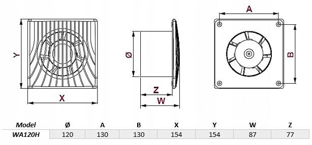 AWENTA Wentylator wyciag.WA120H - HIGROSTAT