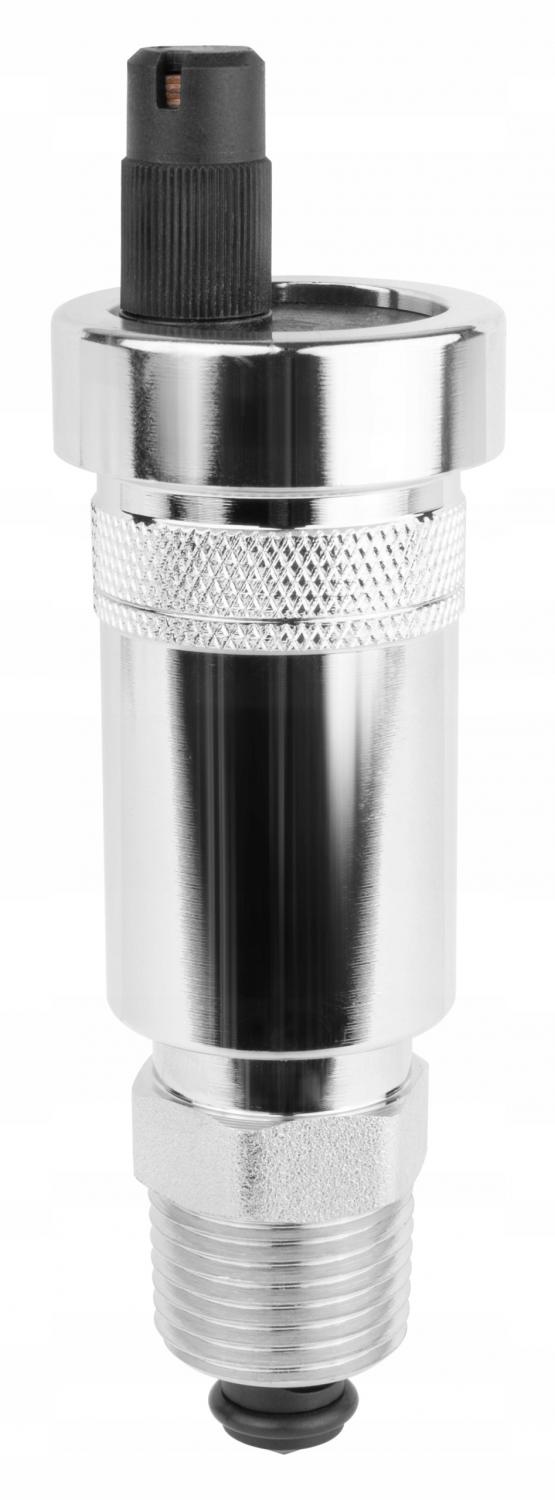 Odpowietrznik automatyczny pionowy, z zaworem stopowym 1/2 GZ, niklowany