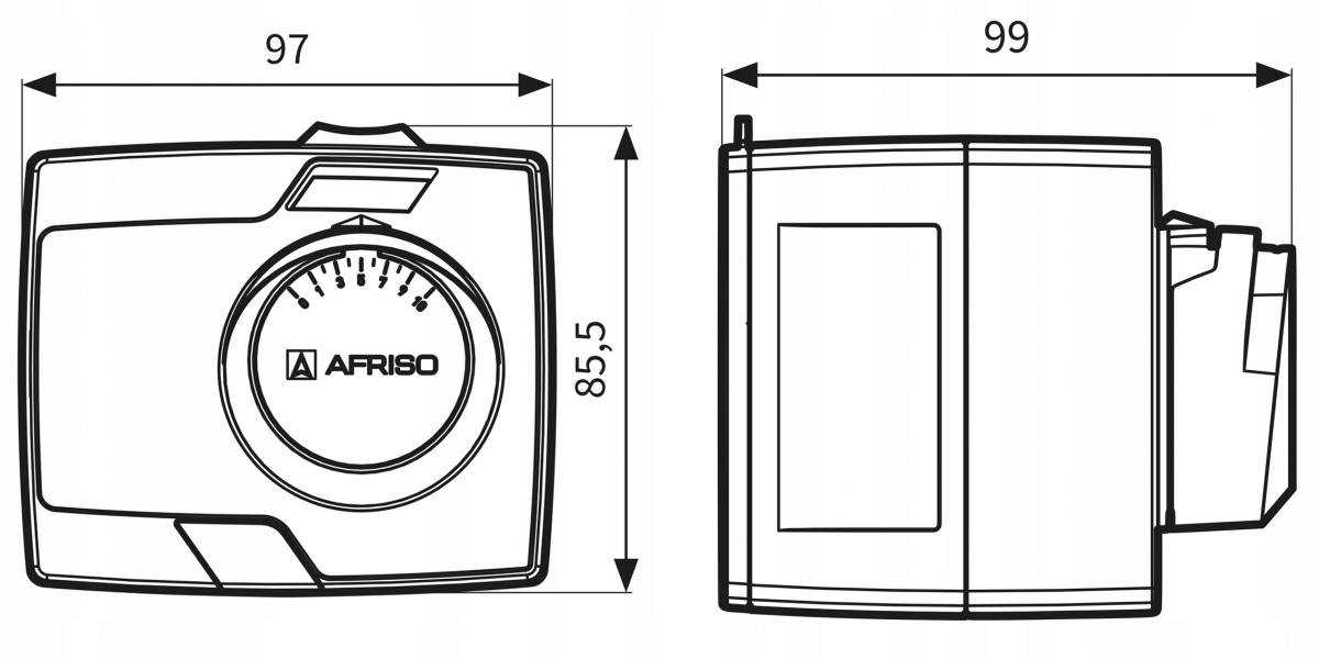 AFRISO Siłownik elektryczny ARM 703 ProClick 2-punktowy 230 V AC 12 s