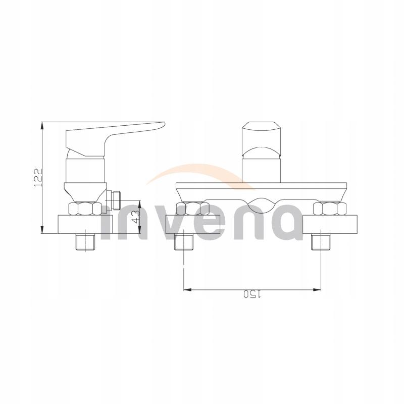 Bateria natryskowa INVENA DOKOS CHROM 48h